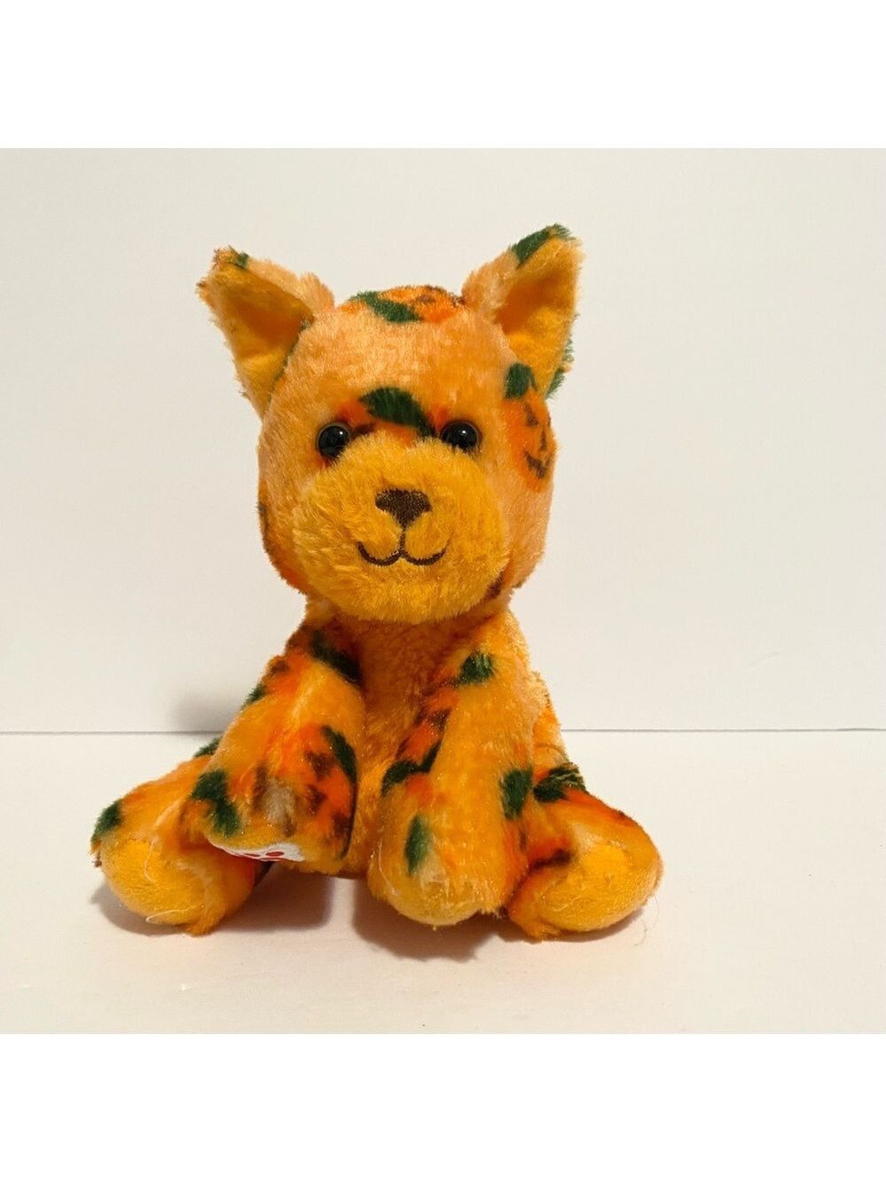 Build A Bear Halloween Baby Pumpkin Kitty Mini Bean Stuffed Plush BAB Small Fry